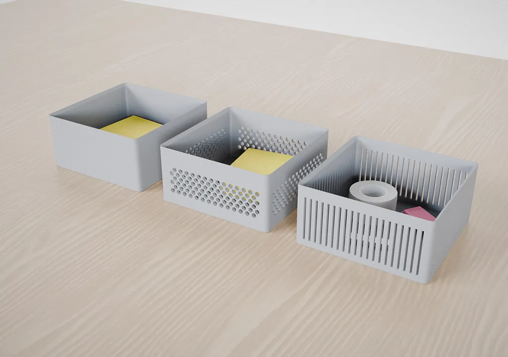 Wall patterns. Switch between solid, Honeycomb and Japandi walls without rebuilding the module.