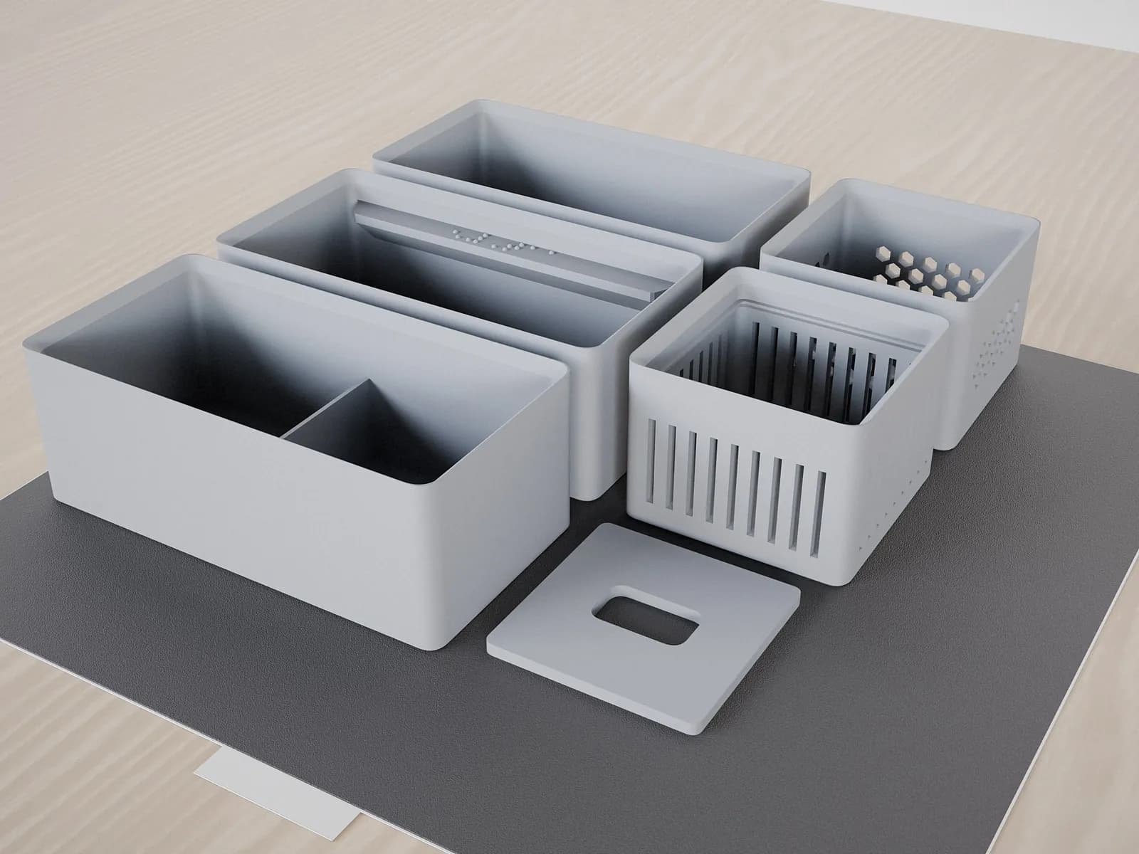 Exported modules arranged on a printer plate